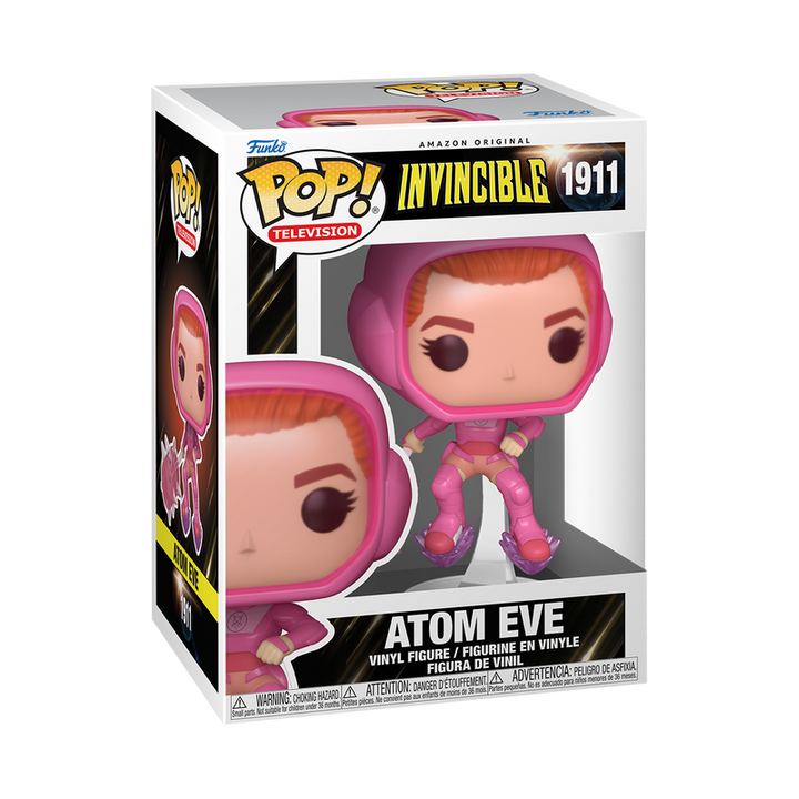 Funko Pop! vinyl figure packaging for Atom Eve from Invincible on a white background