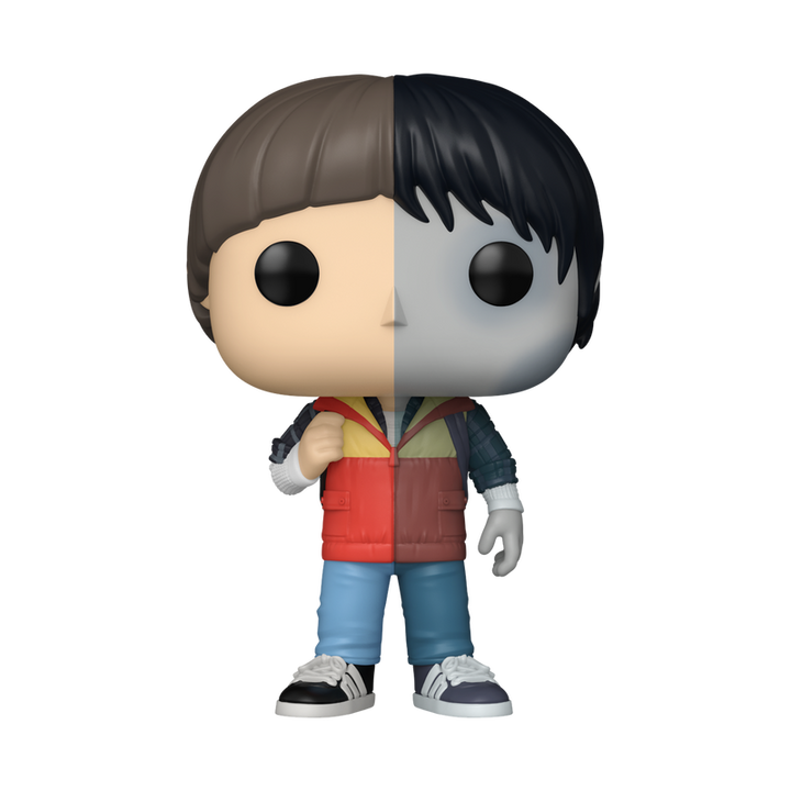 Funko Pop! vinyl figure with half brown hair and half black hair on a white background