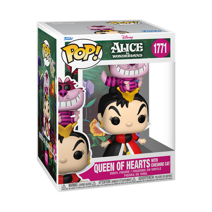 Funko Disney Alice in Wonderland Queen of Hearts w/Cheshire Cat Premium Pop! Vinyl Figure