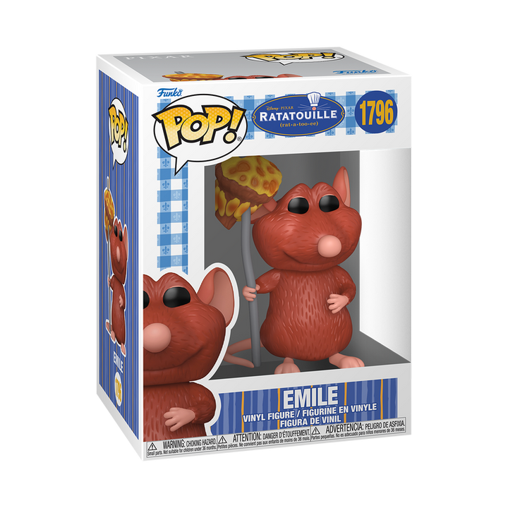 Funko Disney Pixar Ratatouille Emile w/Mushroom Pop! Vinyl Figure