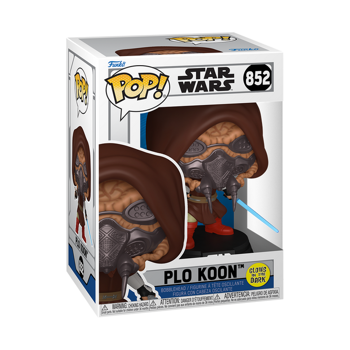 Funko Star Wars The Clone Wars Plo Koon Glow in the Dark Pop! Vinyl Figure