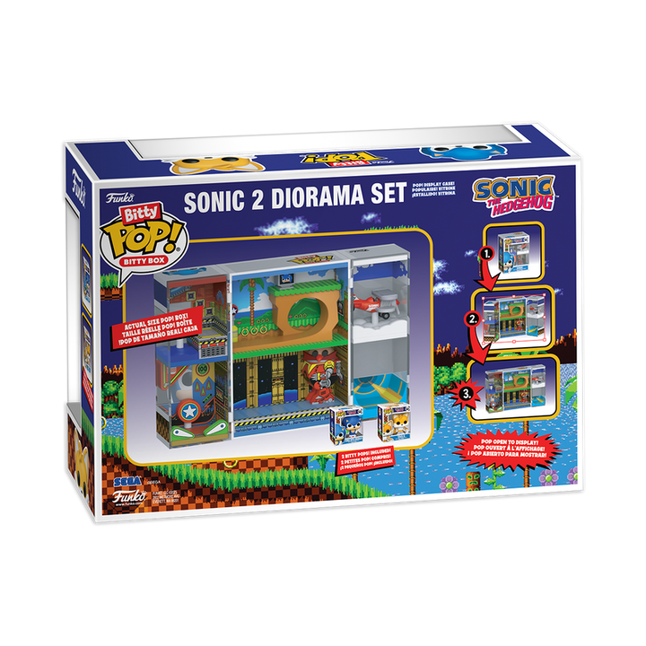 Boxed Sonic 2 Diorama Set with colorful graphics on a white background