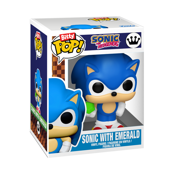 Funko Pop! packaging of Sonic the Hedgehog with Emerald