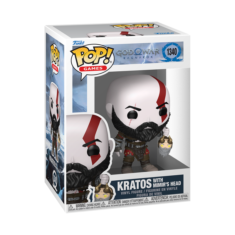 Funko God of War Ragnarok Kratos w/Mimir's Head Pop! Vinyl Figure