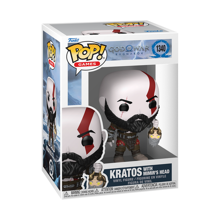 Funko God of War Ragnarok Kratos w/Mimir's Head Pop! Vinyl Figure