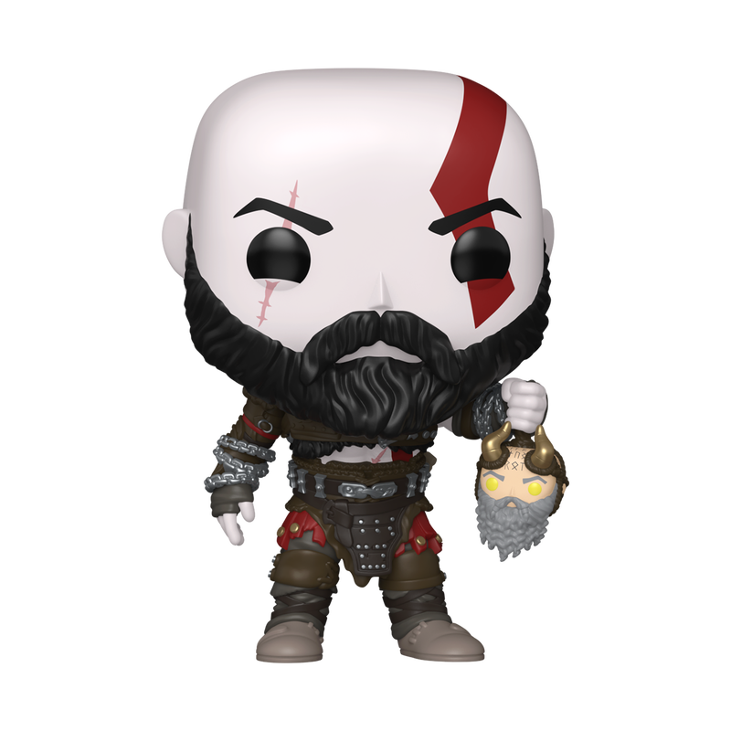 Funko God of War Ragnarok Kratos w/Mimir's Head Pop! Vinyl Figure