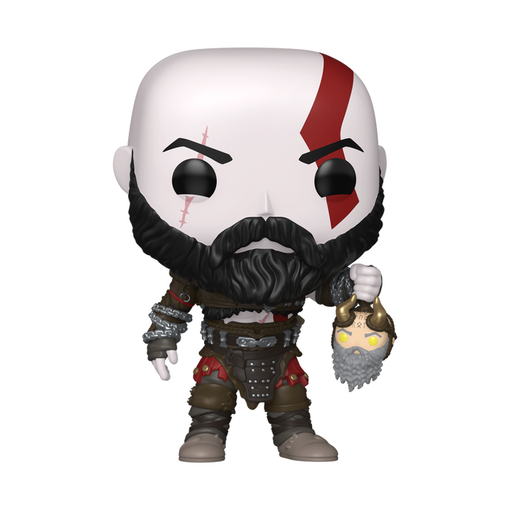Funko God of War Ragnarok Kratos w/Mimir's Head Pop! Vinyl Figure