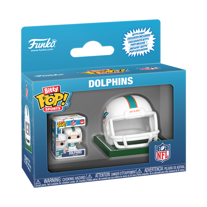 Funko NFL Miami Dolphins Helmet & Player Bitty Pop! Vinyl Figure