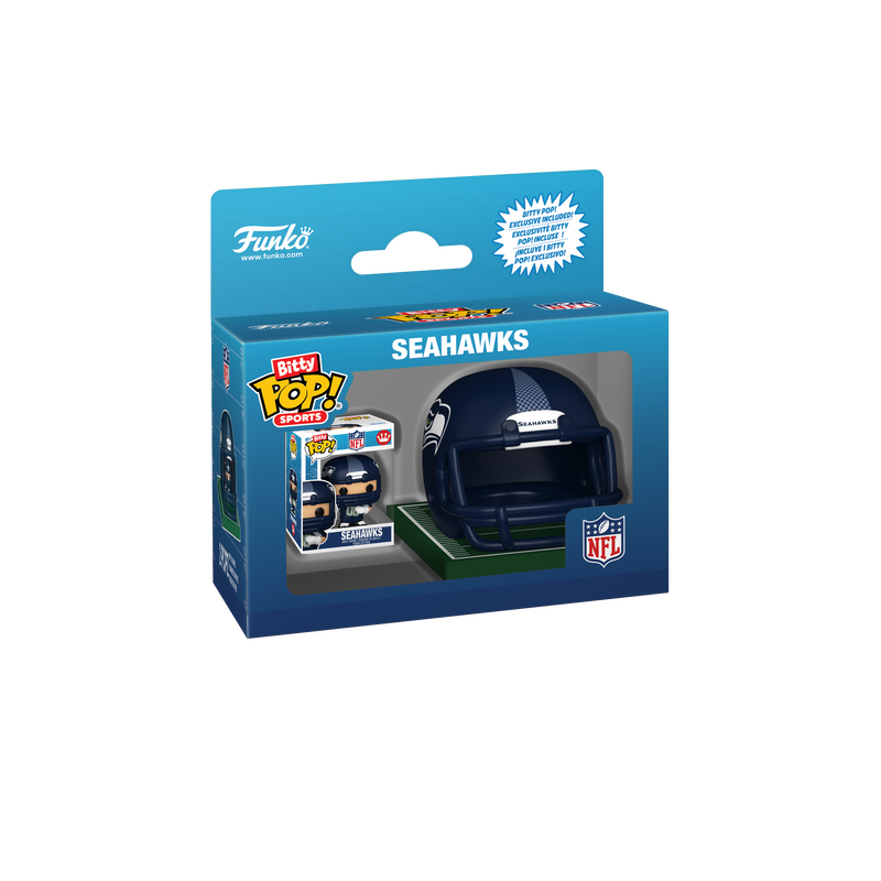 Funko NFL Seattle Seahawks Helmet & Player Bitty Pop! Vinyl Figure