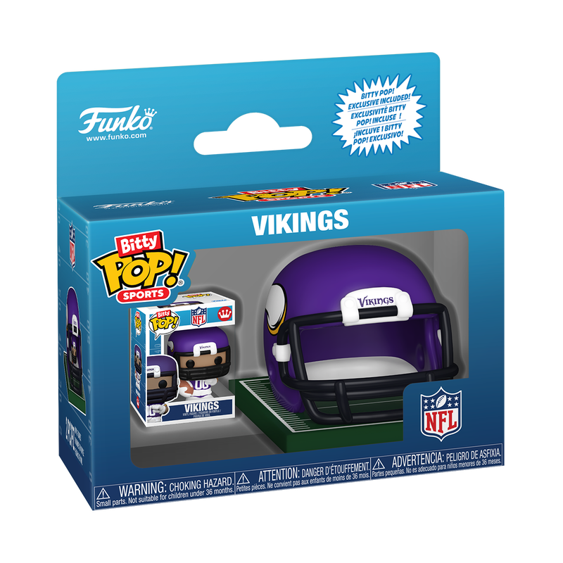 Funko NFL Minnesota Vikings Helmet & Player Bitty Pop! Vinyl Figure
