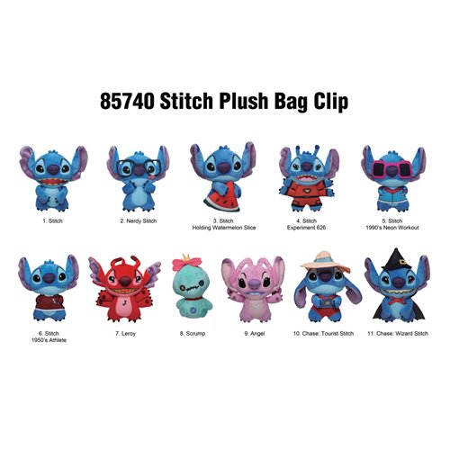 Disney Lilo & Stitch Plush Bag Clip Series 1