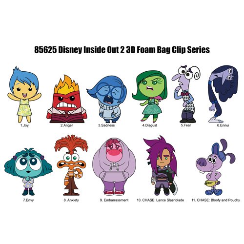 Disney Pixar Inside Out 2 Characters Blind Bag Figural Bag Clip