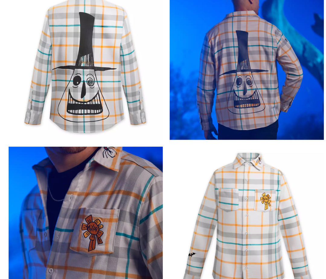 Mayor Flannel Shirt for Adults by Cakeworthy – The Nightmare Before Christmas – Exclusive
