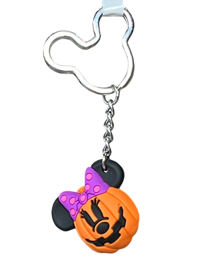 Disney Halloween Minnie Pumpkin Icon Ball Keychain