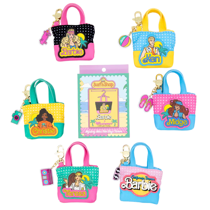 Whatever! Makes You Happy Barbie California Dreamin’ 80’s Mini Tote Bag Charm