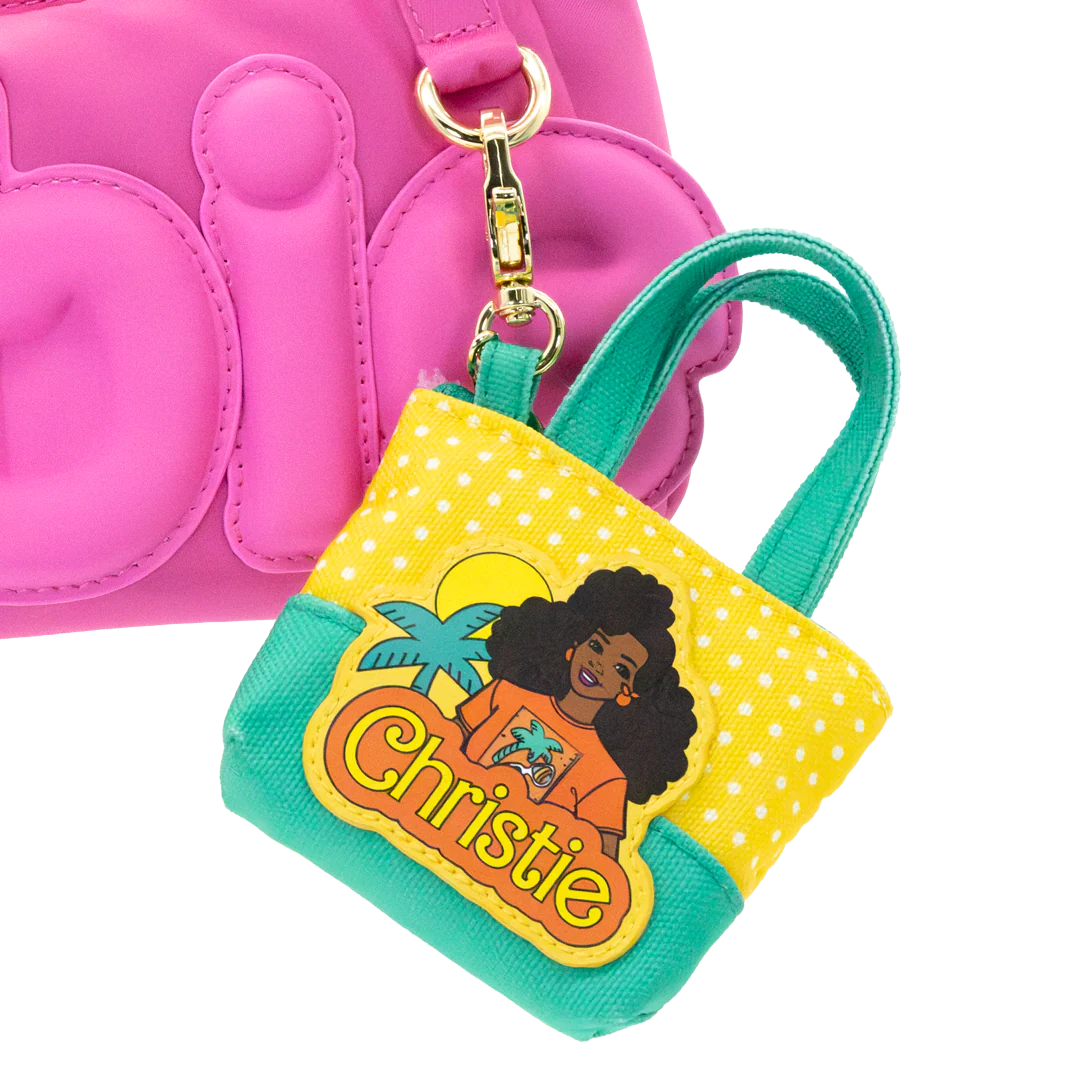 Whatever! Makes You Happy Barbie California Dreamin’ 80’s Mini Tote Bag Charm