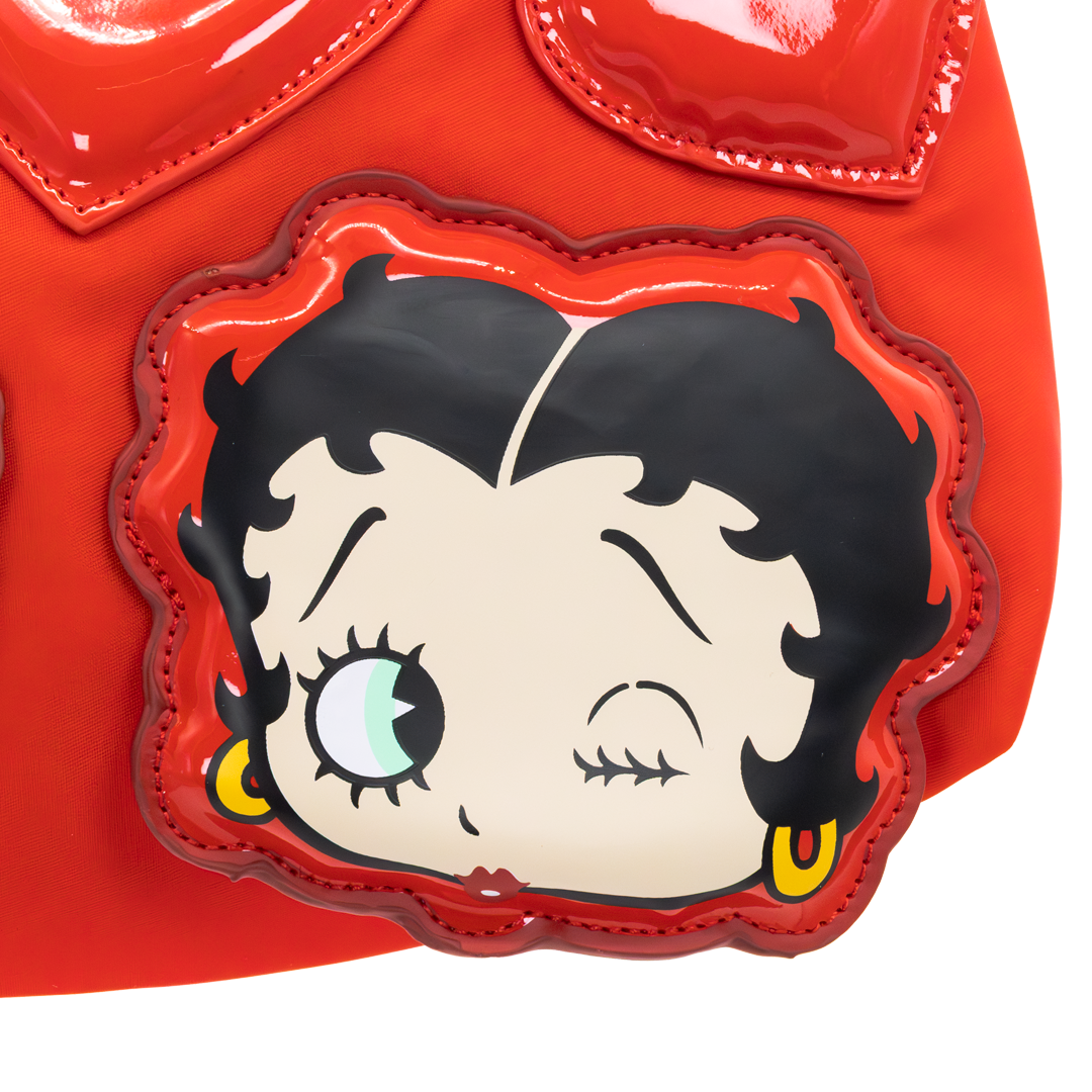 Whatever! Makes You Happy Betty Boop Padded Nylon Baguette w/ Webbing Strap
