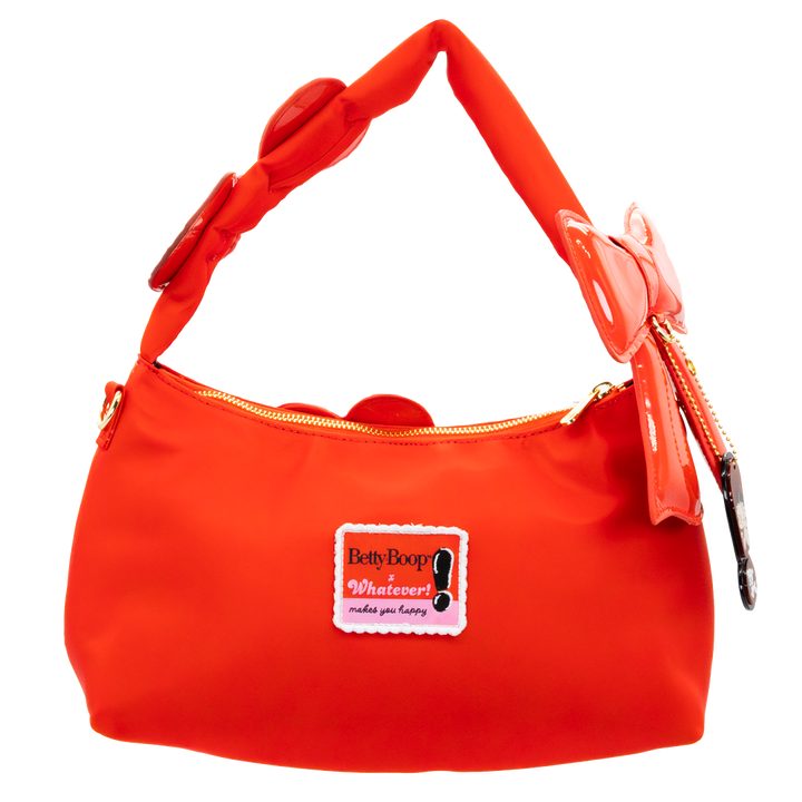 Whatever! Makes You Happy Betty Boop Padded Nylon Baguette w/ Webbing Strap