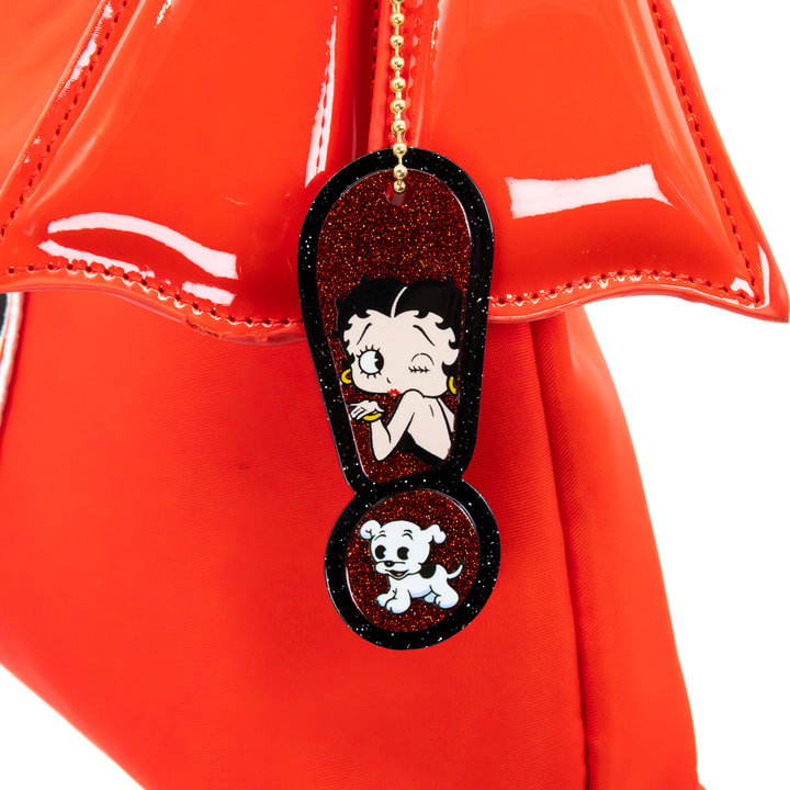 Whatever! Makes You Happy Betty Boop Padded Nylon Baguette w/ Webbing Strap