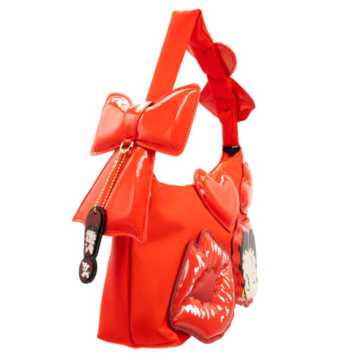 Whatever! Makes You Happy Betty Boop Padded Nylon Baguette w/ Webbing Strap