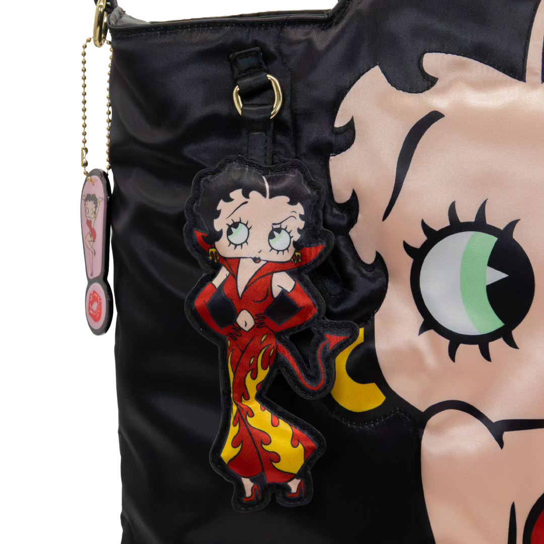 Whatever! Makes You Happy Betty Boop Naughty Vs. Nice Oversized Tote Bag