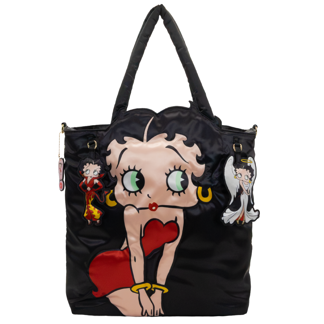 Whatever! Makes You Happy Betty Boop Naughty Vs. Nice Oversized Tote Bag