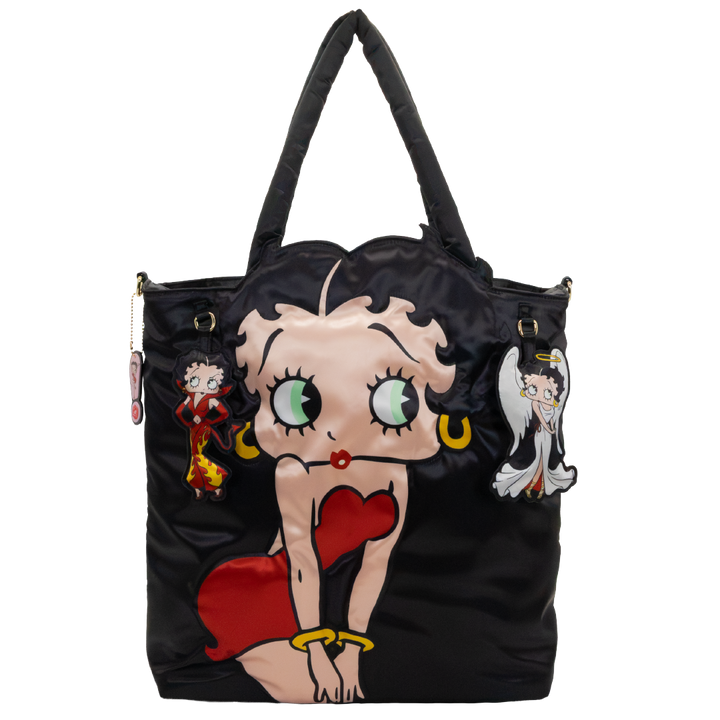 Whatever! Makes You Happy Betty Boop Naughty Vs. Nice Oversized Tote Bag