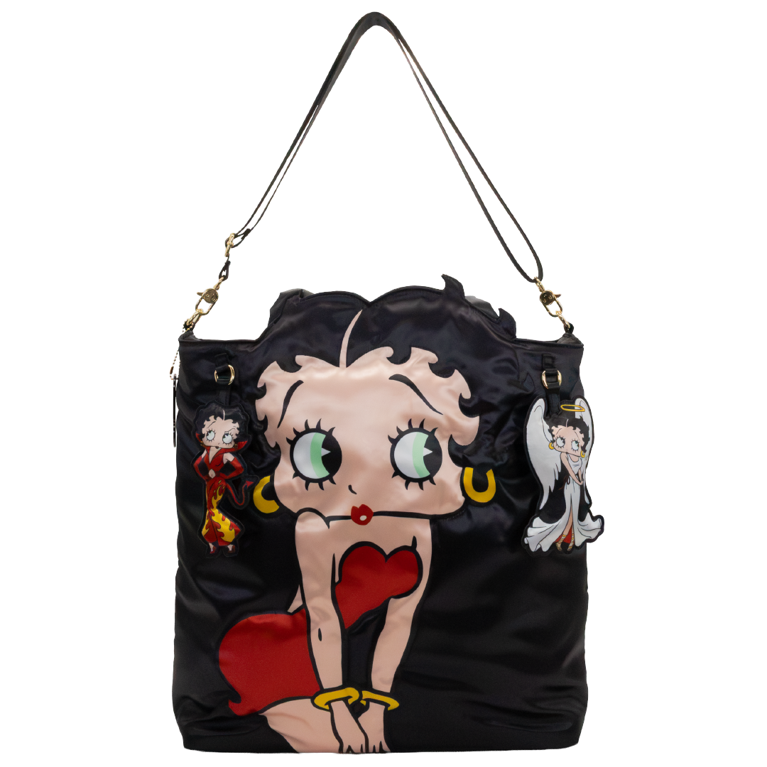 Whatever! Makes You Happy Betty Boop Naughty Vs. Nice Oversized Tote Bag