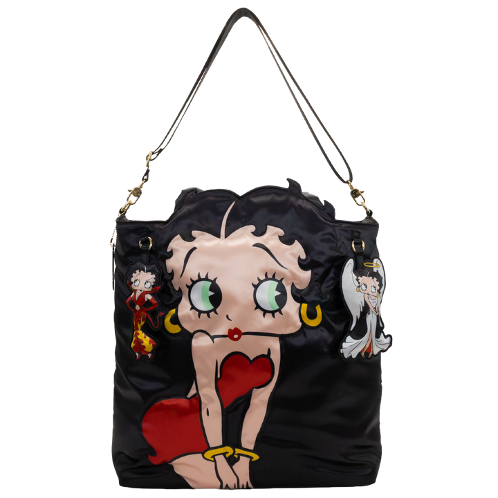 Whatever! Makes You Happy Betty Boop Naughty Vs. Nice Oversized Tote Bag