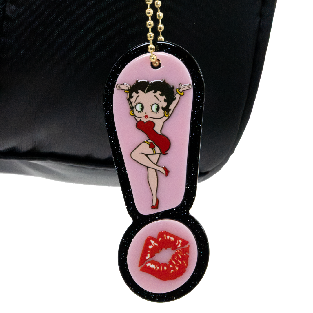 Whatever! Makes You Happy Betty Boop Head Crossbody Bag