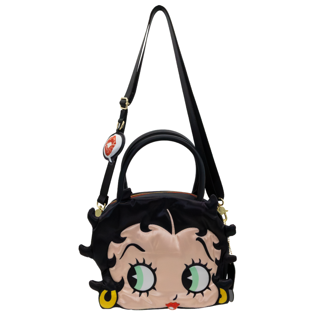 Whatever! Makes You Happy Betty Boop Head Crossbody Bag