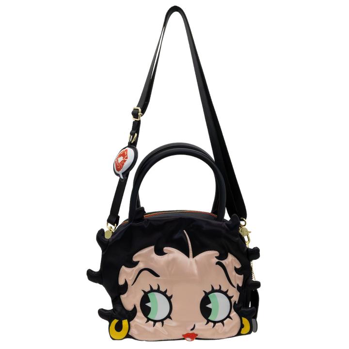Whatever! Makes You Happy Betty Boop Head Crossbody Bag