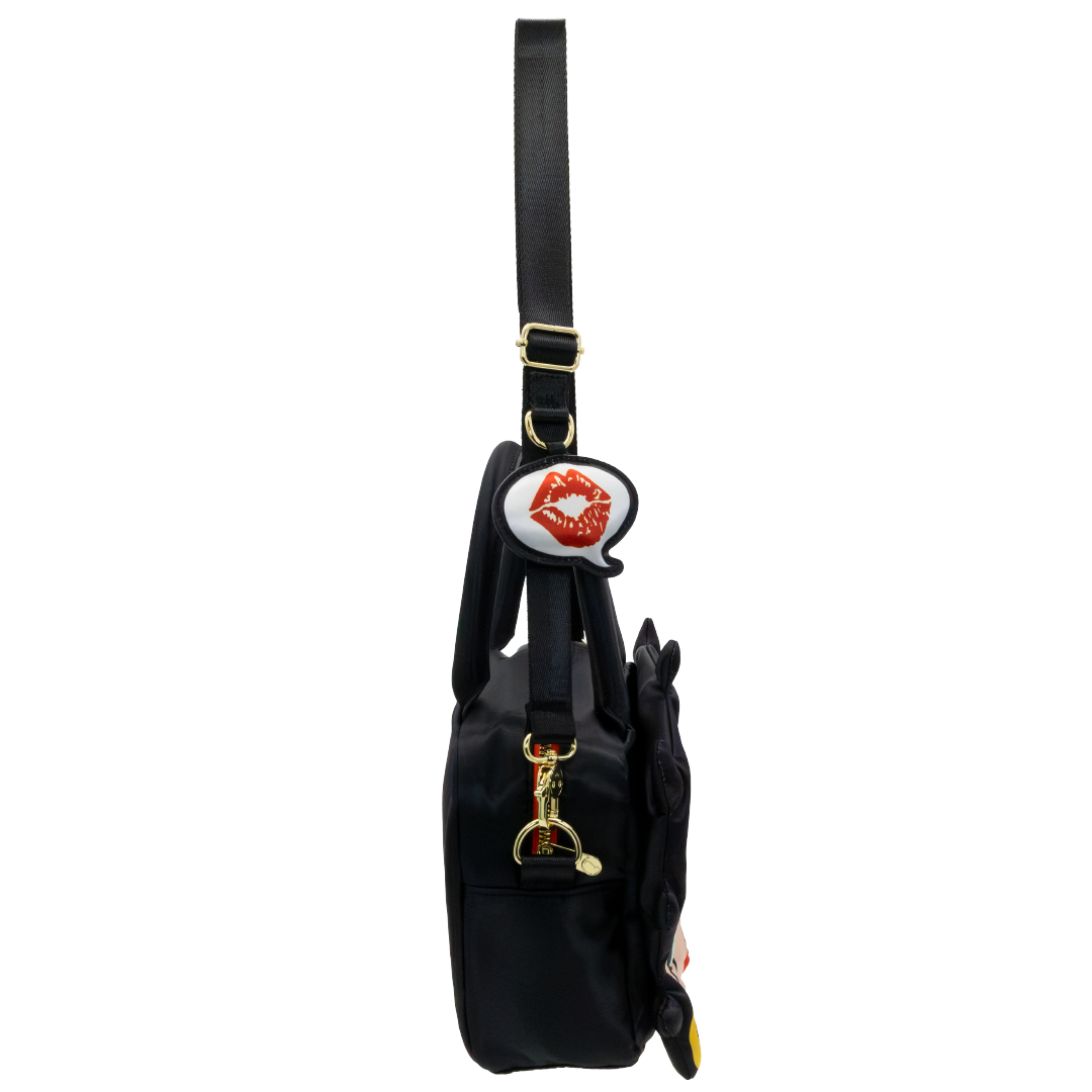 Whatever! Makes You Happy Betty Boop Head Crossbody Bag