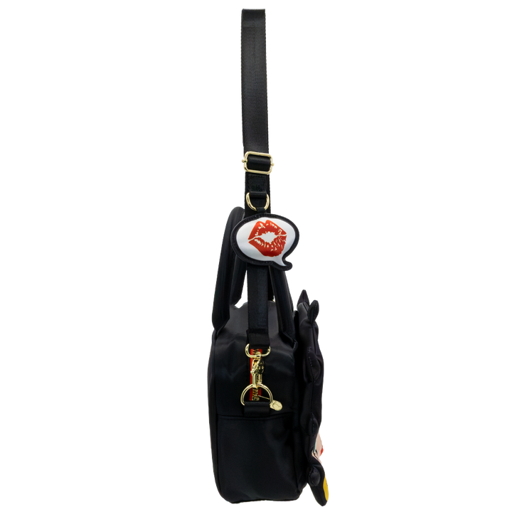 Whatever! Makes You Happy Betty Boop Head Crossbody Bag