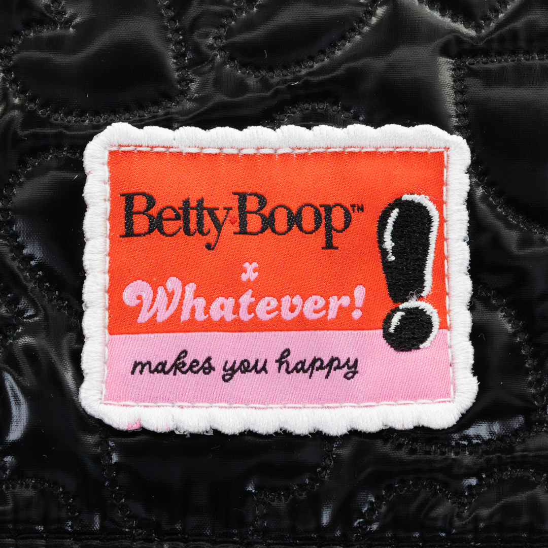 Whatever! Makes You Happy Betty Boop Quilted Heart Trinket Backpack w/ Acrylic Charms