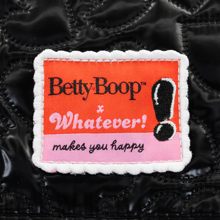 Whatever! Makes You Happy Betty Boop Quilted Heart Trinket Backpack w/ Acrylic Charms