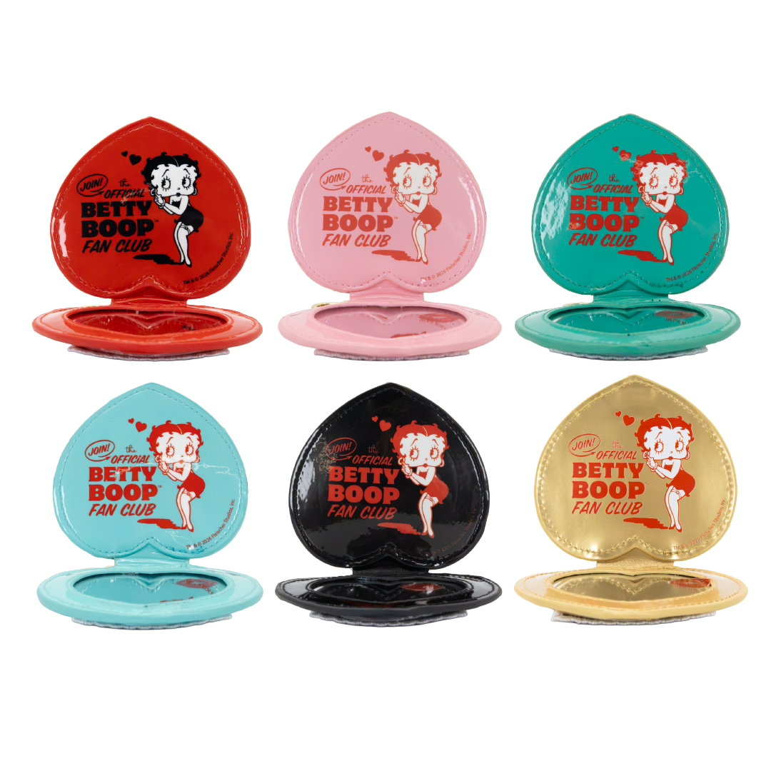 Whatever! Makes You Happy Betty Boop Mystery Box Heart Compact Mirror Bag Charm