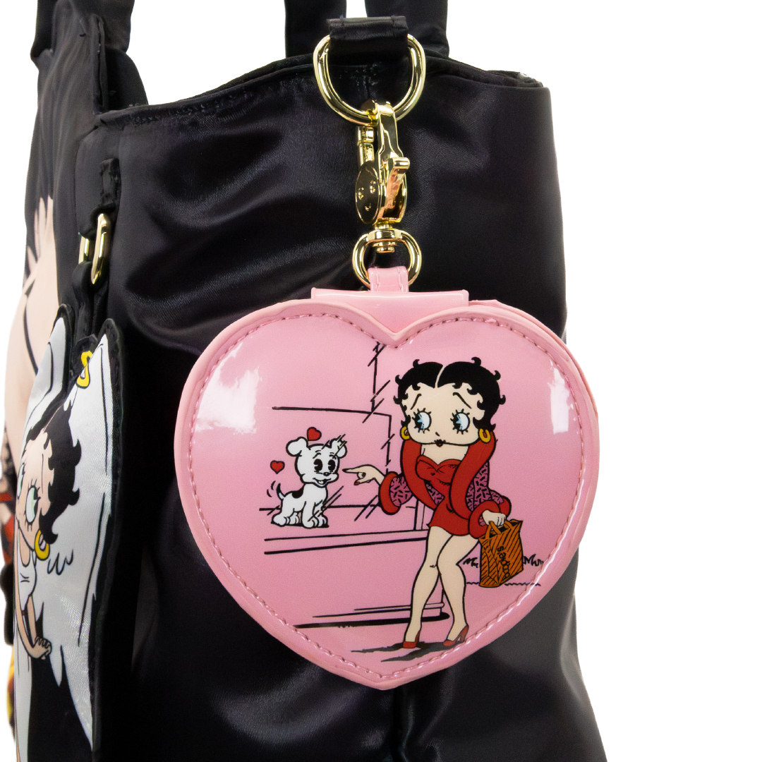 Whatever! Makes You Happy Betty Boop Mystery Box Heart Compact Mirror Bag Charm