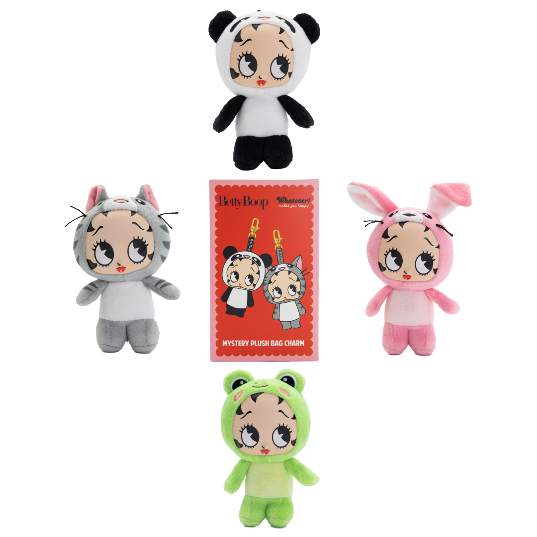 Whatever! Makes You Happy Betty Boop Mystery Box Silicone Face Plush Bag Charm