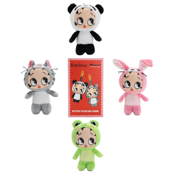 Whatever! Makes You Happy Betty Boop Mystery Box Silicone Face Plush Bag Charm