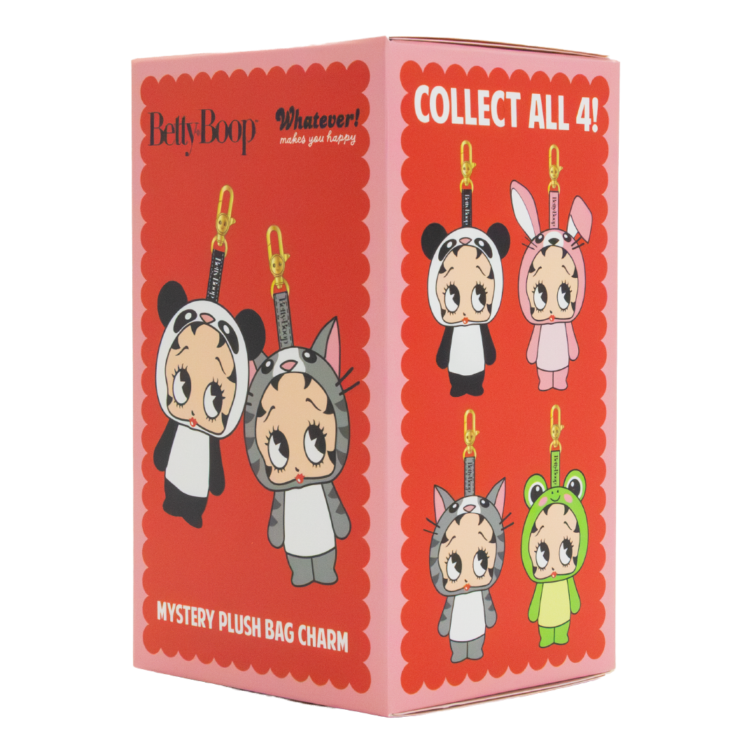 Whatever! Makes You Happy Betty Boop Mystery Box Silicone Face Plush Bag Charm