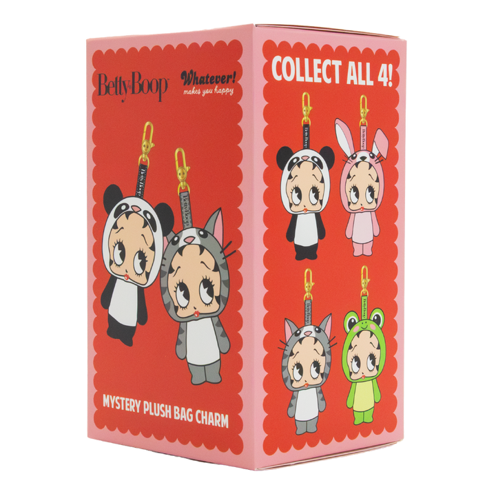 Whatever! Makes You Happy Betty Boop Mystery Box Silicone Face Plush Bag Charm