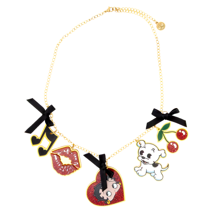 Whatever! Makes You Happy Betty Boop Acrylic Charm Necklace