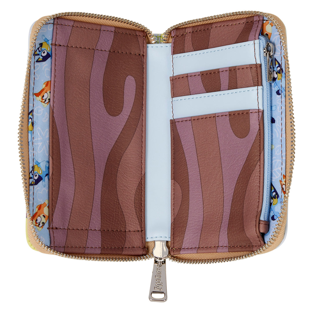 Loungefly Bluey Backyard Zip-Around Wallet