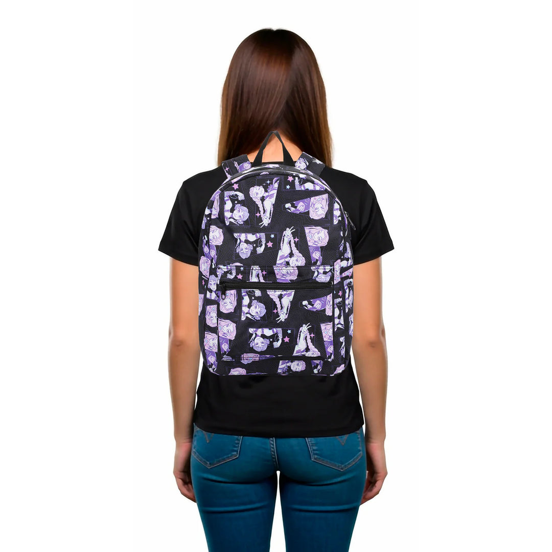 KPop Demon Hunters Huntr/X Character Art 16.5” Black Quick Turn Backpack