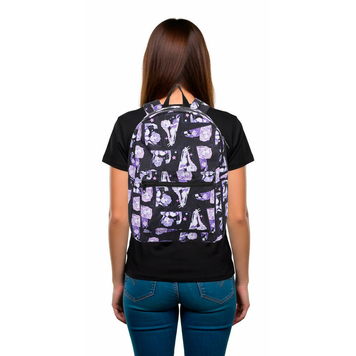 KPop Demon Hunters Huntr/X Character Art 16.5” Black Quick Turn Backpack