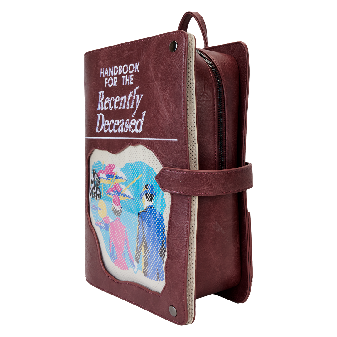 Loungefly Warner Brothers Beetlejuice Handbook For The Recently Deceased Pin Trader Mini Backpack