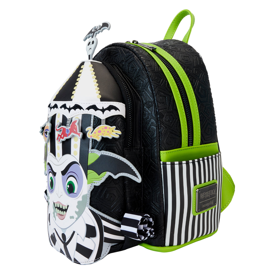 Loungefly Warner Brothers Beetlejuice Carousel Light Up Cosplay Mini Backpack