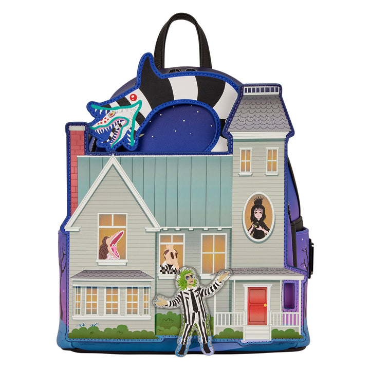 Loungefly Warner Bros Beetlejuice Deetz House Glow in the Dark Mini Backpack