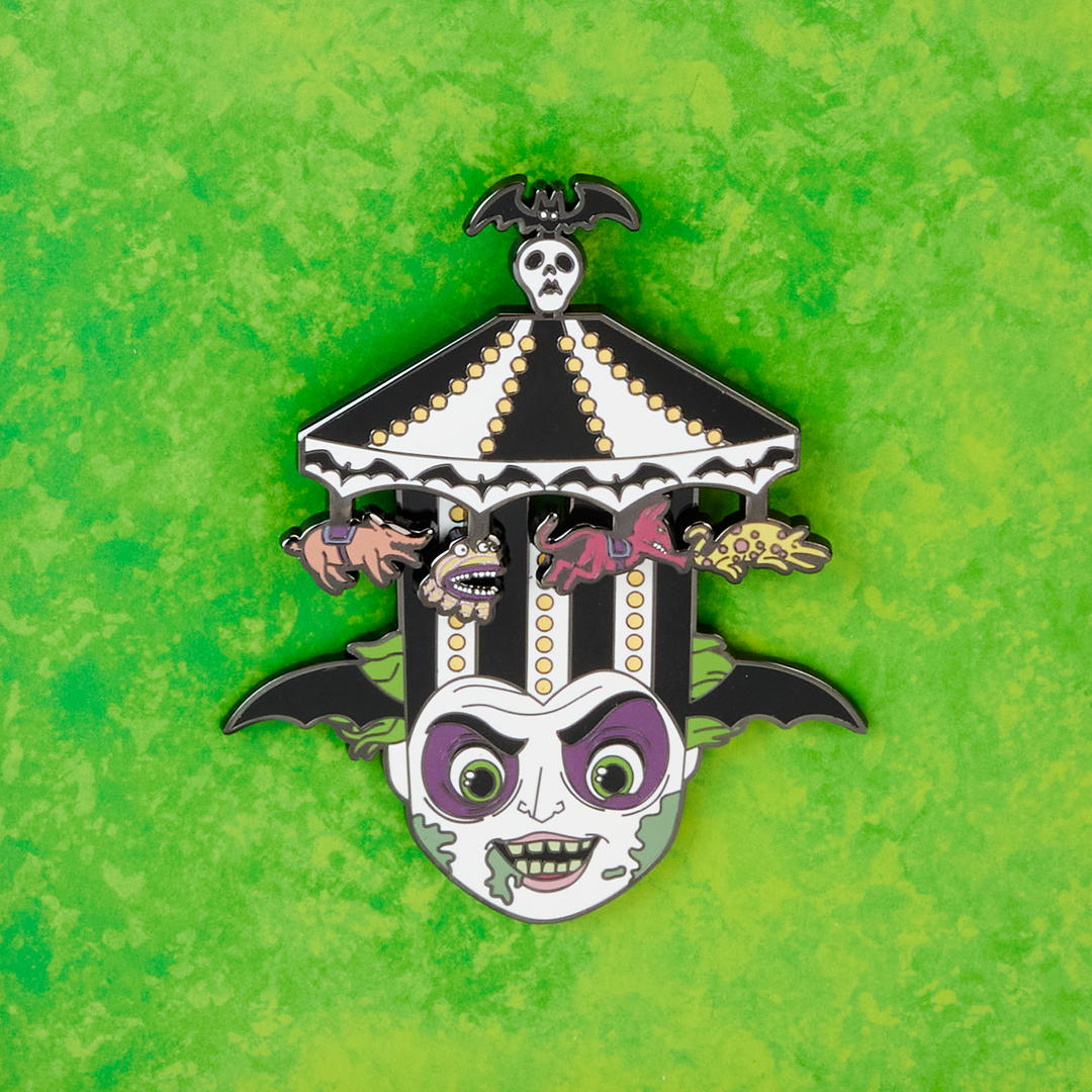 Loungefly Warner Brothers Beetlejuice Carousel Hat Glow in the Dark Limited Edition 3" Collector's Box Pin
